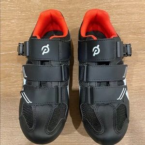 Peloton Black and Red Athletic Shoes